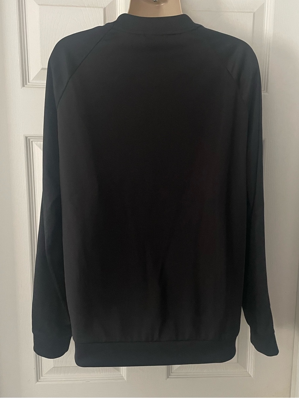 Adidas Women’s Black Zip-Front Track Jacket with White Stripes - Picture 3 of 4